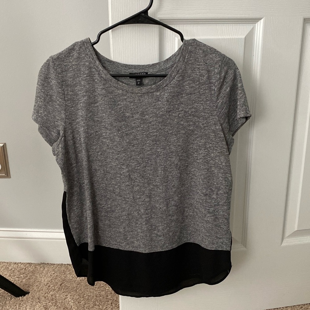 Gray and black size small express tshirt
